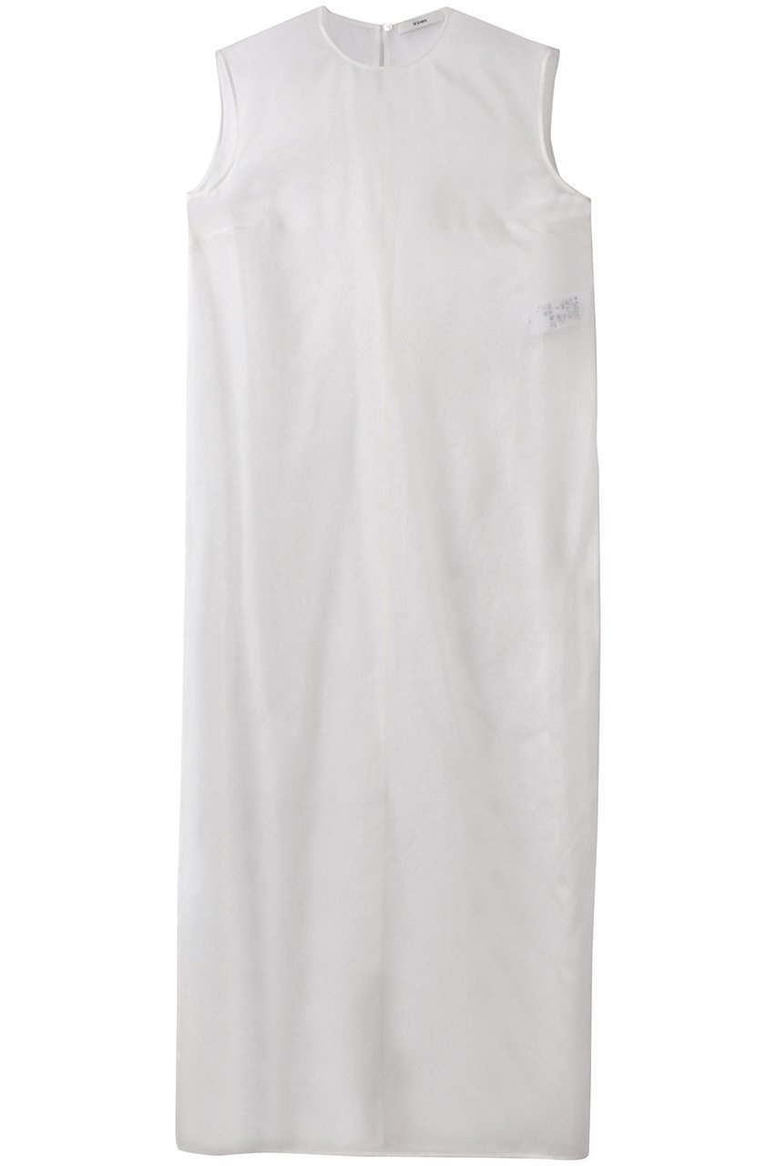 【セアン/SCEARN】のSILK SATIN ORGANDIE ワンピース インテリア・キッズ・メンズ・レディースファッション・服の通販 founy(ファニー) 　ファッション　Fashion　レディースファッション　Fashion for Women　ワンピース　Dresses　チュニック　Tunic Tops & Dresses　オーガンジー　Organza Fabric　サテン　Satin, Glossy Fabric　シルク　Silk, 100% Silk　スリット　Slit, Slit Detail　チュニック　Tunic, Long Top　パーティ　Party, Party Style　ロング　Long, Long-Length　WHITE|ID: prp329100004417223 ipo3291000000032873740