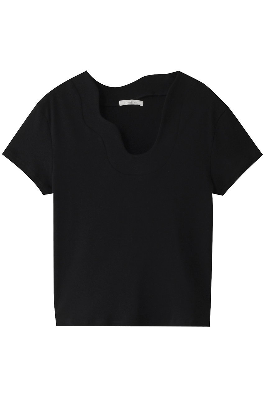 【カナコ サカイ/KANAKO SAKAI】のオーガニックコットンTシャツ インテリア・キッズ・メンズ・レディースファッション・服の通販 founy(ファニー) 　ファッション　Fashion　レディースファッション　Fashion for Women　トップス・カットソー　Cut & Sew Tops　シャツ・ブラウス・オフィスカジュアル　Elegant Blouses & Button-Ups　ロングTシャツ・Tシャツ　Longline T-Shirts & Tees　カットソー・ベーシックTシャツ　Cut-and-Sewn Tops / Stretch Tees & Basics　コンパクト　Compact, Small Size　ショート　Short, Short Length　シンプル　Simple, Minimal　ストレッチ　Stretch, Stretchy Fabric　スリーブ　Sleeve, Long Sleeve / Short Sleeve　ベーシック　Basic, Essential　ボトム　Bottoms, Lower Wear　ブラック|ID: prp329100004417235 ipo3291000000032869143