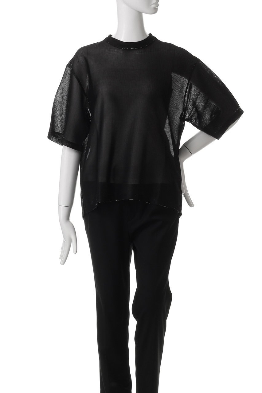 【カナコ サカイ/KANAKO SAKAI】のグリッターTシャツ 人気、トレンドファッション・服の通販 founy(ファニー) 　ファッション　Fashion　レディースファッション　Fashion for Women　トップス・カットソー　Cut & Sew Tops　シャツ・ブラウス・オフィスカジュアル　Elegant Blouses & Button-Ups　ロングTシャツ・Tシャツ　Longline T-Shirts & Tees　カットソー・ベーシックTシャツ　Cut-and-Sewn Tops / Stretch Tees & Basics　オケージョン　Occasion Wear　グリッター　Glitter, Sparkle　ショート　Short, Short Length　シンプル　Simple, Minimal　スリーブ　Sleeve, Long Sleeve / Short Sleeve　フォルム　Silhouette, Form　エレガント 上品　Elegant　other-2|ID: prp329100004417237 ipo3291000000032869191