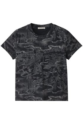 【カナコ サカイ/KANAKO SAKAI】のJAPANESE PRINTED FITTED Tシャツ 人気、トレンドファッション・服の通販 founy(ファニー) ファッション Fashion レディースファッション Fashion for Women トップス・カットソー Cut & Sew Tops シャツ・ブラウス・オフィスカジュアル Elegant Blouses & Button-Ups ロングTシャツ・Tシャツ Longline T-Shirts & Tees カットソー・ベーシックTシャツ Cut-and-Sewn Tops / Stretch Tees & Basics コンパクト Compact, Small Size ショート Short, Short Length スリーブ Sleeve, Long Sleeve / Short Sleeve バランス Balance, Style Balance プリント Print, Printed Pattern ボトム Bottoms, Lower Wear |ID:prp329100004417238