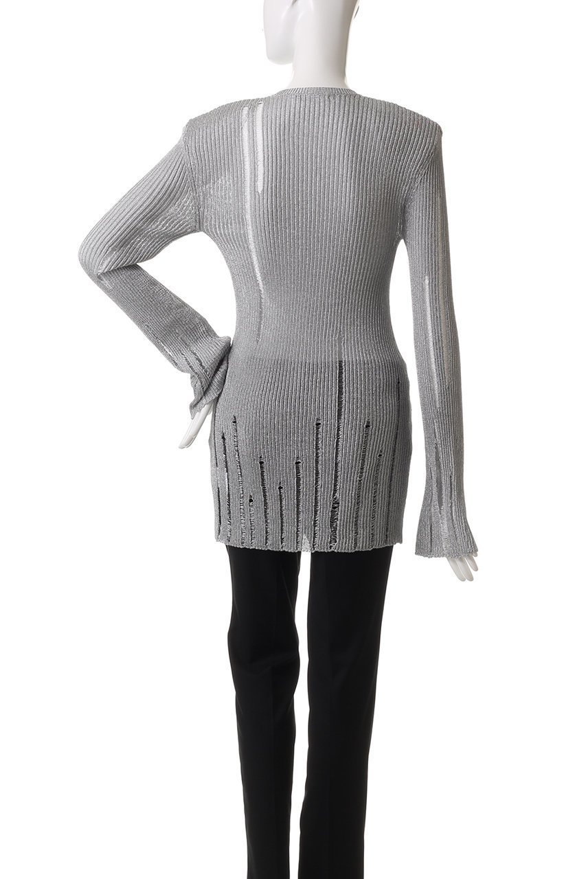 【カナコ サカイ/KANAKO SAKAI】のメタリックカーディガン 人気、トレンドファッション・服の通販 founy(ファニー) 　ファッション　Fashion　レディースファッション　Fashion for Women　トップス・カットソー　Cut & Sew Tops　ニット　Knit Tops & Sweaters　カーディガン・羽織り　Layered Style Cardigans　おすすめ　Recommended / Our Picks　カーディガン　Cardigan, Knitwear　スリム　Slim, Slim Fit　スリーブ　Sleeve, Long Sleeve / Short Sleeve　ダメージ　Distressed, Destroyed　メタリック　Metallic, Shiny Finish　エレガント 上品　Elegant　other-4|ID: prp329100004417239 ipo3291000000035486572