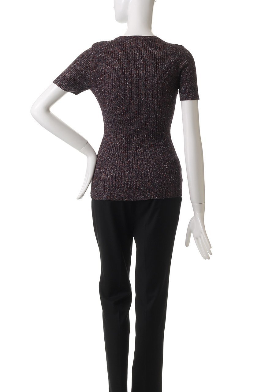 【カナコ サカイ/KANAKO SAKAI】のGLITTER RIBBED ニットTシャツ 人気、トレンドファッション・服の通販 founy(ファニー) 　ファッション　Fashion　レディースファッション　Fashion for Women　トップス・カットソー　Cut & Sew Tops　ニット　Knit Tops & Sweaters　シャツ・ブラウス・オフィスカジュアル　Elegant Blouses & Button-Ups　ロングTシャツ・Tシャツ　Longline T-Shirts & Tees　カジュアルプルオーバー・ニットトップス　Pullovers & Knit Tops / Casual Pullovers　イタリア　Italy　インナー　Innerwear　オケージョン　Occasion Wear　ジャケット　Jacket, Outerwear　ストレッチ　Stretch, Stretchy Fabric　スーツ　Suit, Formalwear　フィット　Fit, Slim Fit　リブニット　Rib Knit, Ribbed Knit　other-4|ID: prp329100004417240 ipo3291000000032945439