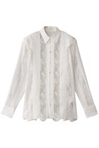 【カナコ サカイ/KANAKO SAKAI】のストライプトレースサテンシャツ 人気、トレンドファッション・服の通販 founy(ファニー) ファッション Fashion レディースファッション Fashion for Women トップス・カットソー Cut & Sew Tops シャツ・ブラウス・オフィスカジュアル Elegant Blouses & Button-Ups サテン Satin, Glossy Fabric ストライプ Stripe, Striped Pattern スリーブ Sleeve, Long Sleeve / Short Sleeve モダン Modern, Contemporary レース Lace, Lace Fabric ロング Long, Long-Length thumbnail ホワイト|ID: prp329100004417241 ipo3291000000032859309