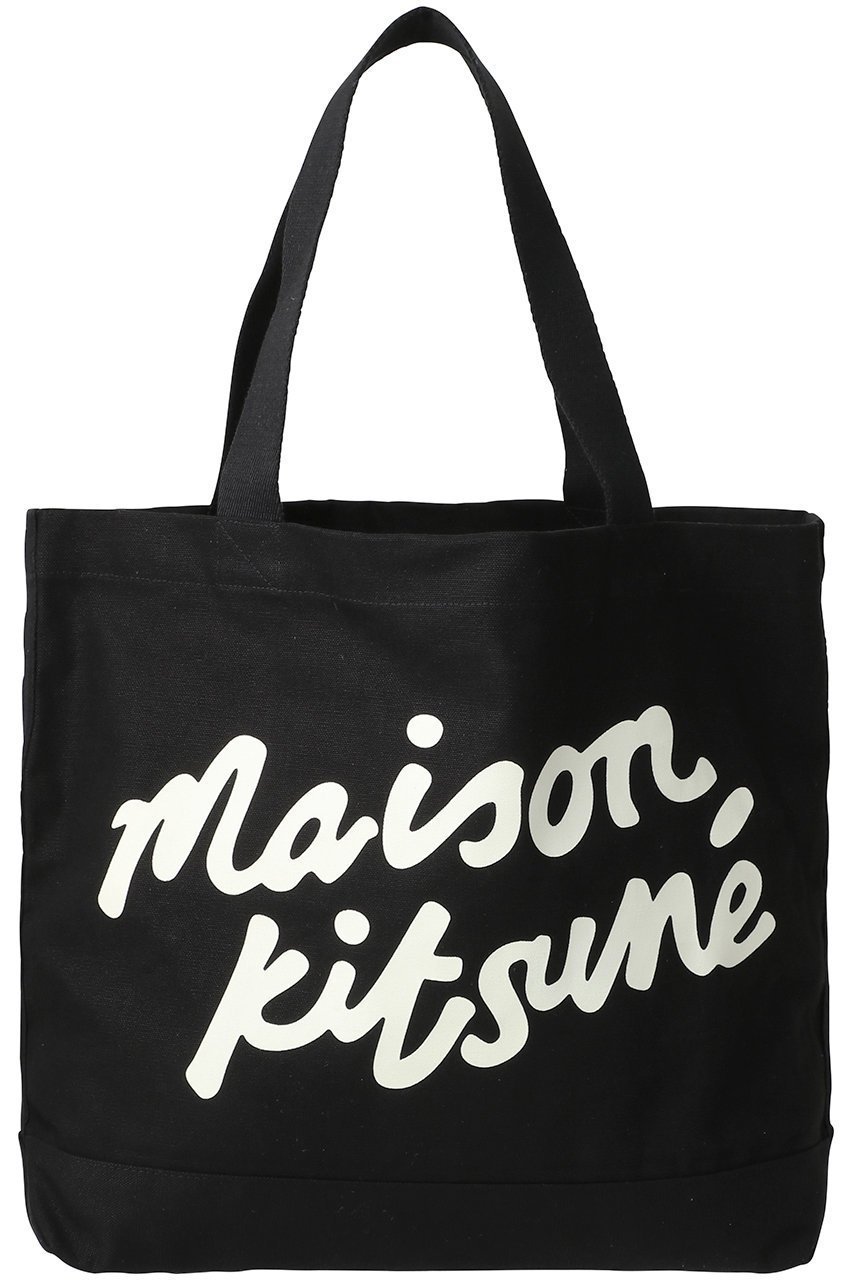 【メゾン キツネ/MAISON KITSUNE】の【UNISEX】MAISON KITSUNE HANDWRITING トートバッグ インテリア・キッズ・メンズ・レディースファッション・服の通販 founy(ファニー) 　ファッション　Fashion　レディースファッション　Fashion for Women　バッグ　Bags　ユニセックス　Unisex, Genderless　ポケット　Pocket, Pocket Detail　ポーチ　Pouch, Small Case　財布　Wallet, Purse　ブラック|ID: prp329100004417254 ipo3291000000032783022