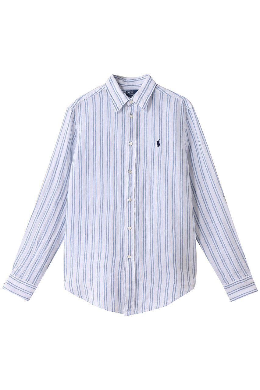 【ラルフローレン/RALPH LAUREN】の【POLO RALPH LAUREN】クラシック フィット ストライプド リネン シャツ 人気、トレンドファッション・服の通販 founy(ファニー) 　ファッション　Fashion　レディースファッション　WOMEN　トップス・カットソー　Tops/Tshirt　シャツ/ブラウス　Shirts/Blouses　クラシック　Classic　シンプル　Simple　スリーブ　Sleeve　フィット　Fit　リネン　Linen　ロング　Long　 other-1|ID: prp329100004417257 ipo3291000000031888247