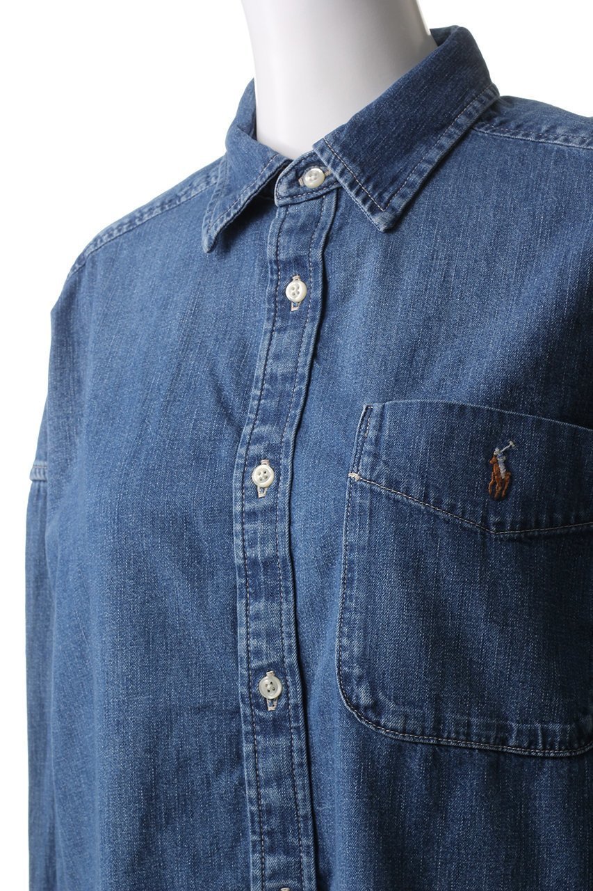 【ラルフローレン/RALPH LAUREN】の【POLO RALPH LAUREN】オーバーサイズ デニム シャツ 人気、トレンドファッション・服の通販 founy(ファニー) 　ファッション　Fashion　レディースファッション　WOMEN　トップス・カットソー　Tops/Tshirt　シャツ/ブラウス　Shirts/Blouses　スリーブ　Sleeve　デニム　Denim　トレンド　Trend　ビッグ　Big　ロング　Long　other-5|ID: prp329100004417258 ipo3291000000031329779