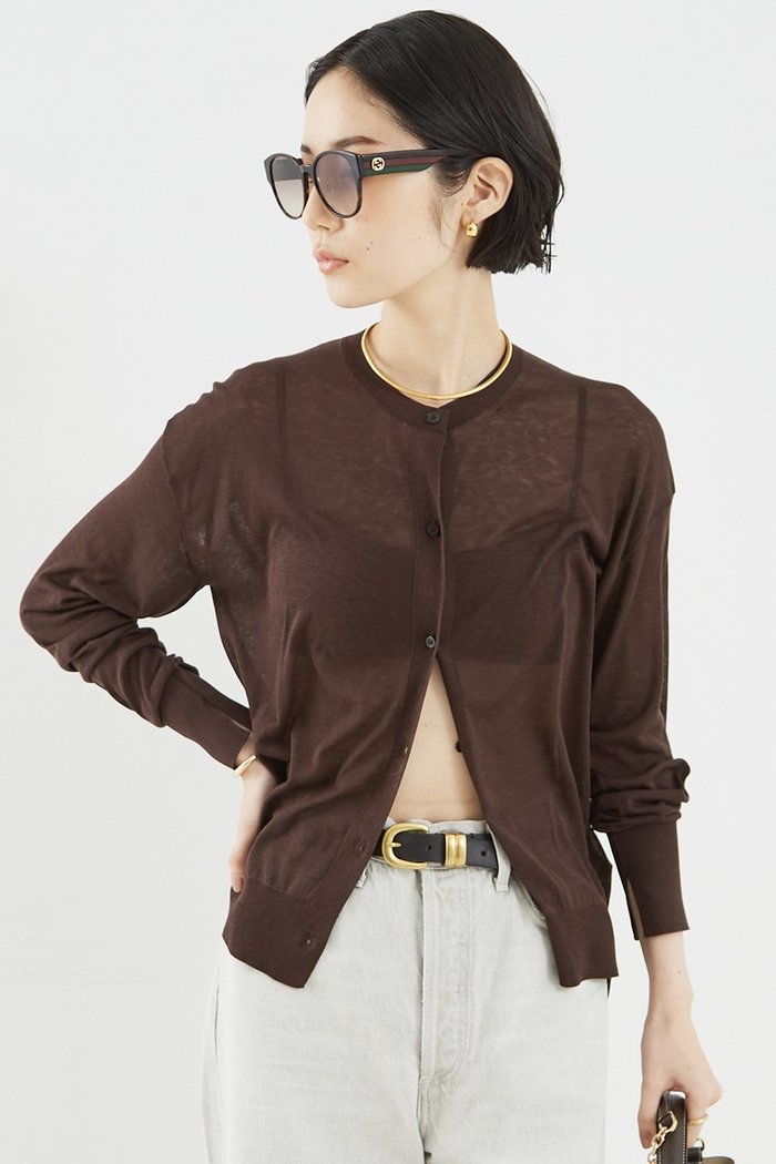 【ザ ストア バイ シー/THE STORE by C】のシルクカーディガン インテリア・キッズ・メンズ・レディースファッション・服の通販 founy(ファニー) https://founy.com/ ファッション Fashion レディースファッション Fashion for Women トップス・カットソー Cut & Sew Tops ニット Knit Tops & Sweaters カーディガン・羽織り Layered Style Cardigans イタリア Italy エレガント 上品 Elegant カーディガン Cardigan, Knitwear ショート Short, Short Length シルク Silk, 100% Silk 吸水 Absorbent, Quick-Dry 夏 Summer |ID: prp329100004417275 ipo3291000000032789183