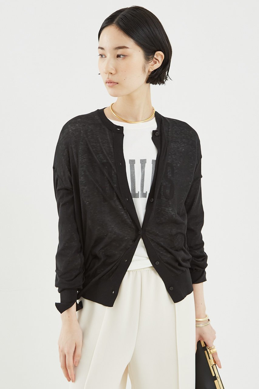 【ザ ストア バイ シー/THE STORE by C】のシルクカーディガン インテリア・キッズ・メンズ・レディースファッション・服の通販 founy(ファニー) 　ファッション　Fashion　レディースファッション　Fashion for Women　トップス・カットソー　Cut & Sew Tops　ニット　Knit Tops & Sweaters　カーディガン・羽織り　Layered Style Cardigans　イタリア　Italy　エレガント 上品　Elegant　カーディガン　Cardigan, Knitwear　ショート　Short, Short Length　シルク　Silk, 100% Silk　吸水　Absorbent, Quick-Dry　夏　Summer　ブラック|ID: prp329100004417275 ipo3291000000032789186