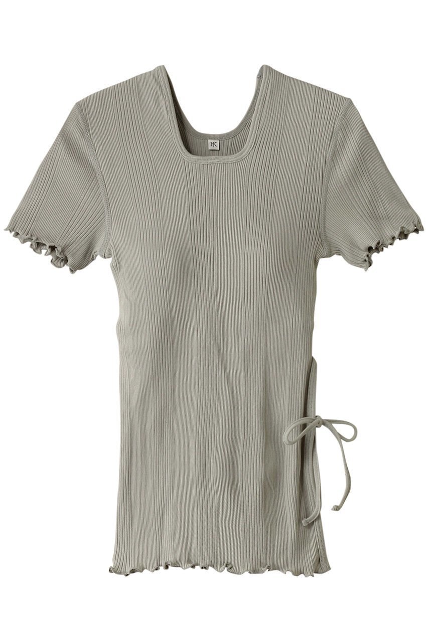 【エリオポール/heliopole】の【HAKUJI】ランダムリブブラHSプルオーバー インテリア・キッズ・メンズ・レディースファッション・服の通販 founy(ファニー) 　ファッション　Fashion　レディースファッション　Fashion for Women　トップス・カットソー　Cut & Sew Tops　シャツ・ブラウス・オフィスカジュアル　Elegant Blouses & Button-Ups　ロングTシャツ・Tシャツ　Longline T-Shirts & Tees　カジュアルプルオーバー・ニットトップス　Pullovers & Knit Tops / Casual Pullovers　カットソー・ベーシックTシャツ　Cut-and-Sewn Tops / Stretch Tees & Basics　インナー　Innerwear　カッティング　Cutting Detail　ショート　Short, Short Length　シルク　Silk, 100% Silk　スリーブ　Sleeve, Long Sleeve / Short Sleeve　フィット　Fit, Slim Fit　リボン　Ribbon, Bow　ロング　Long, Long-Length　ライトグリーン|ID: prp329100004417282 ipo3291000000036029028