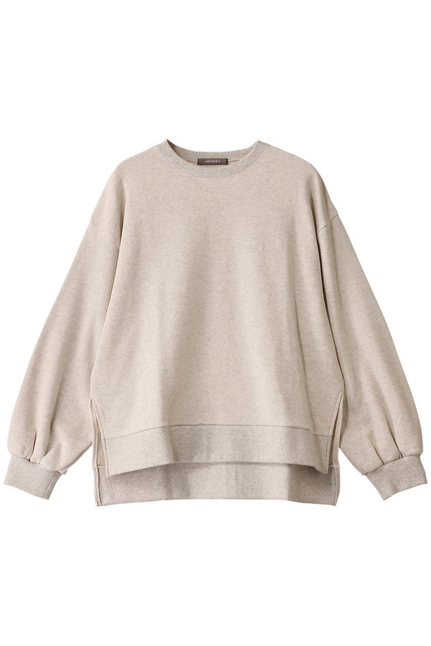 【エリオポール/heliopole】のサイドスリットスウェットシャツ インテリア・キッズ・メンズ・レディースファッション・服の通販 founy(ファニー) 　ファッション　Fashion　レディースファッション　Fashion for Women　トップス・カットソー　Cut & Sew Tops　シャツ・ブラウス・オフィスカジュアル　Elegant Blouses & Button-Ups　レディースパーカー・カジュアルフーディー　Casual Hoodies & Sweatshirts　ロングTシャツ・Tシャツ　Longline T-Shirts & Tees　スウェット・クルーネックトップス　Sweatshirts & Crewnecks / Relaxed Fit Sweat Tops　カットソー・ベーシックTシャツ　Cut-and-Sewn Tops / Stretch Tees & Basics　スリット　Slit, Slit Detail　バランス　Balance, Style Balance　ベーシック　Basic, Essential　ボトム　Bottoms, Lower Wear　定番　Standard, Basic Item　アイボリー|ID: prp329100004417285 ipo3291000000035061459