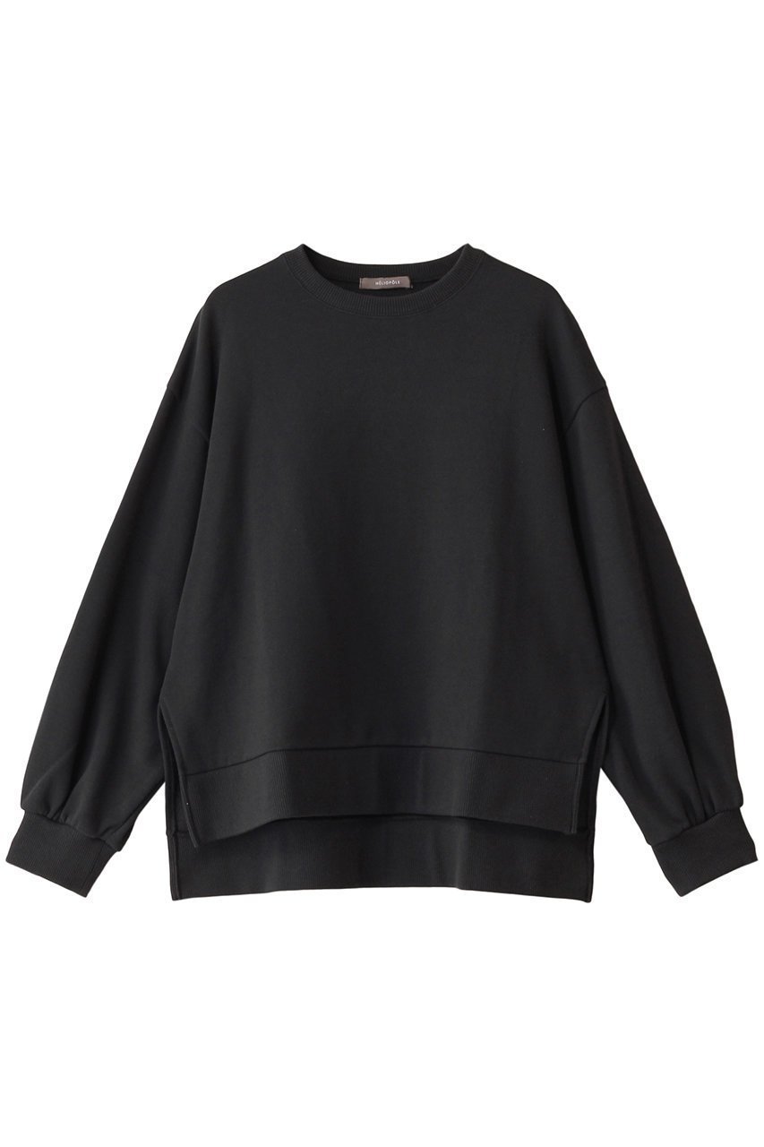 【エリオポール/heliopole】のサイドスリットスウェットシャツ インテリア・キッズ・メンズ・レディースファッション・服の通販 founy(ファニー) 　ファッション　Fashion　レディースファッション　Fashion for Women　トップス・カットソー　Cut & Sew Tops　シャツ・ブラウス・オフィスカジュアル　Elegant Blouses & Button-Ups　レディースパーカー・カジュアルフーディー　Casual Hoodies & Sweatshirts　ロングTシャツ・Tシャツ　Longline T-Shirts & Tees　スウェット・クルーネックトップス　Sweatshirts & Crewnecks / Relaxed Fit Sweat Tops　カットソー・ベーシックTシャツ　Cut-and-Sewn Tops / Stretch Tees & Basics　スリット　Slit, Slit Detail　バランス　Balance, Style Balance　ベーシック　Basic, Essential　ボトム　Bottoms, Lower Wear　定番　Standard, Basic Item　チャコールグレー|ID: prp329100004417285 ipo3291000000035061460