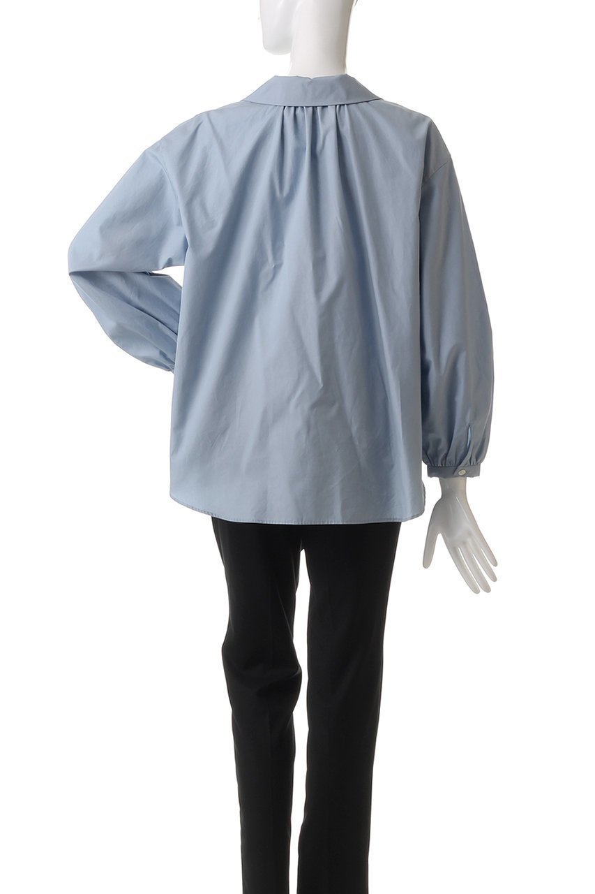 【エリオポール/heliopole】のスキッパーシャツ 人気、トレンドファッション・服の通販 founy(ファニー) 　ファッション　Fashion　レディースファッション　Fashion for Women　トップス・カットソー　Cut & Sew Tops　シャツ・ブラウス・オフィスカジュアル　Elegant Blouses & Button-Ups　ギャザー　Gathered, Ruffled　スキッパー　Skipper, Open Collar　スリーブ　Sleeve, Long Sleeve / Short Sleeve　デコルテ　Décolleté, Neckline　バランス　Balance, Style Balance　フロント　Front, Front Design　リボン　Ribbon, Bow　ロング　Long, Long-Length　other-4|ID: prp329100004417287 ipo3291000000032909793