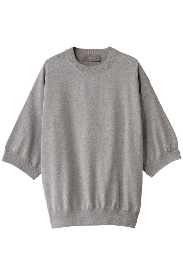 【エリオポール/heliopole】のハーフスリーブクルーネック インテリア・キッズ・メンズ・レディースファッション・服の通販 founy(ファニー) https://founy.com/ ファッション Fashion レディースファッション Fashion for Women トップス・カットソー Cut & Sew Tops ニット Knit Tops & Sweaters カジュアルプルオーバー・ニットトップス Pullovers & Knit Tops / Casual Pullovers シンプル Simple, Minimal スウェット / スエット Sweatshirt, Sweatwear ベーシック Basic, Essential エレガント 上品 Elegant |ID: prp329100004417288 ipo3291000000032943410