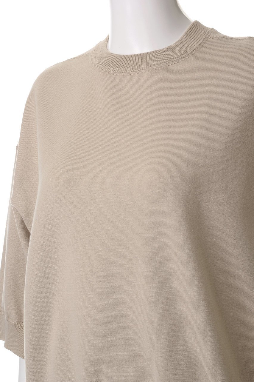 【エリオポール/heliopole】のハーフスリーブクルーネック 人気、トレンドファッション・服の通販 founy(ファニー) 　ファッション　Fashion　レディースファッション　Fashion for Women　トップス・カットソー　Cut & Sew Tops　ニット　Knit Tops & Sweaters　カジュアルプルオーバー・ニットトップス　Pullovers & Knit Tops / Casual Pullovers　シンプル　Simple, Minimal　スウェット / スエット　Sweatshirt, Sweatwear　ベーシック　Basic, Essential　エレガント 上品　Elegant　other-5|ID: prp329100004417288 ipo3291000000032943456