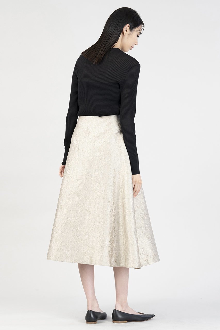 【エステータ/esteta】のシャイニージャカード フレアスカート 人気、トレンドファッション・服の通販 founy(ファニー) 　ファッション　Fashion　レディースファッション　Fashion for Women　スカート　Skirts　Aライン・フレアスカート　A-Line & Flared Skirts　ロングスカート　Long Skirts / Maxi & Midi Skirts　シンプル　Simple, Minimal　ドレープ　Drape, Draping Fabric　フレア　Flare, Flared　ロング　Long, Long-Length　other-6|ID: prp329100004417291 ipo3291000000032825216