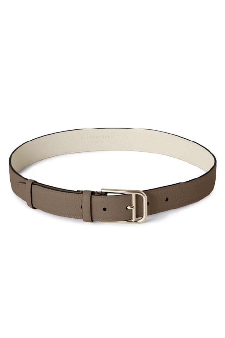 【ボナベンチュラ/BONAVENTURA】の30mm ブリッジバックルベルト シュリンクレザー × ノブレッサレザー インテリア・キッズ・メンズ・レディースファッション・服の通販 founy(ファニー) 　ファッション　Fashion　レディースファッション　WOMEN　バッグ　Bag　ベルト　Belts　イタリア　Italy　エレガント 上品　Elegant　コーティング　Coating　モダン　Modern　エトープ x ホワイト|ID: prp329100004417301 ipo3291000000030840744