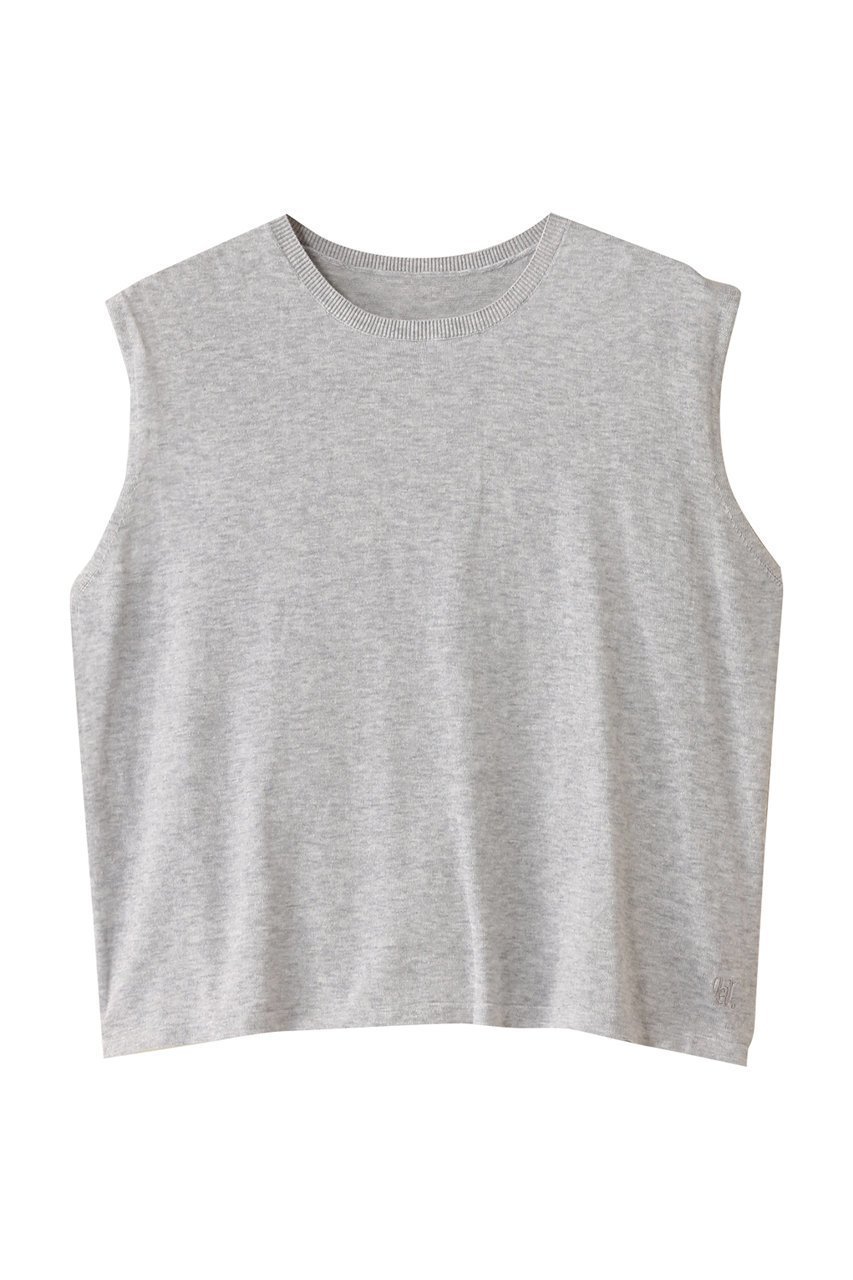 【ハー/HER.】のハイツイストコットンノースリーブプルオーバー インテリア・キッズ・メンズ・レディースファッション・服の通販 founy(ファニー) 　ファッション　Fashion　レディースファッション　Fashion for Women　トップス・カットソー　Cut & Sew Tops　キャミソール&ノースリーブ　Camisoles & Sleeveless Tops　シャツ・ブラウス・オフィスカジュアル　Elegant Blouses & Button-Ups　ロングTシャツ・Tシャツ　Longline T-Shirts & Tees　カジュアルプルオーバー・ニットトップス　Pullovers & Knit Tops / Casual Pullovers　カットソー・ベーシックTシャツ　Cut-and-Sewn Tops / Stretch Tees & Basics　おすすめ　Recommended / Our Picks　インナー　Innerwear　カーディガン　Cardigan, Knitwear　キャミソール　Camisole, Spaghetti Strap Top　タンク　Tank Top, Sleeveless Top　ノースリーブ　Sleeveless, No-Sleeve　ライトグレー|ID: prp329100004417304 ipo3291000000032867345