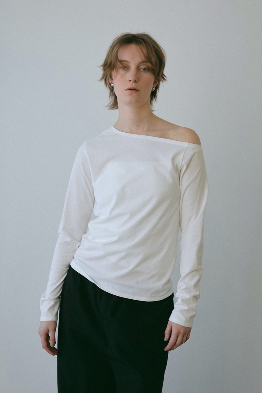 【ハー/HER.】のワンショルカットプルオーバー 人気、トレンドファッション・服の通販 founy(ファニー) 　ファッション　Fashion　レディースファッション　Fashion for Women　トップス・カットソー　Cut & Sew Tops　シャツ・ブラウス・オフィスカジュアル　Elegant Blouses & Button-Ups　ロングTシャツ・Tシャツ　Longline T-Shirts & Tees　カジュアルプルオーバー・ニットトップス　Pullovers & Knit Tops / Casual Pullovers　カットソー・ベーシックTシャツ　Cut-and-Sewn Tops / Stretch Tees & Basics　カットソー　Cut and Sewn Top　シンプル　Simple, Minimal　スリーブ　Sleeve, Long Sleeve / Short Sleeve　デコルテ　Décolleté, Neckline　ロング　Long, Long-Length　other-8|ID: prp329100004417309 ipo3291000000035891846