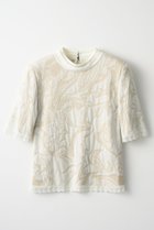 【ミューラル/MURRAL】のFlower vein ニット トップス 人気、トレンドファッション・服の通販 founy(ファニー) ファッション Fashion レディースファッション Fashion for Women トップス・カットソー Cut & Sew Tops ニット Knit Tops & Sweaters カジュアルプルオーバー・ニットトップス Pullovers & Knit Tops / Casual Pullovers エレガント 上品 Elegant シンプル Simple, Minimal ジャカード／ジャガード Jacquard, Woven Pattern thumbnail アイボリー|ID: prp329100004418863 ipo3291000000032933883