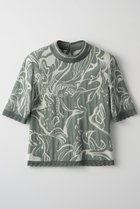 【ミューラル/MURRAL】のFlower vein ニット トップス 人気、トレンドファッション・服の通販 founy(ファニー) ファッション Fashion レディースファッション Fashion for Women トップス・カットソー Cut & Sew Tops ニット Knit Tops & Sweaters カジュアルプルオーバー・ニットトップス Pullovers & Knit Tops / Casual Pullovers エレガント 上品 Elegant シンプル Simple, Minimal ジャカード／ジャガード Jacquard, Woven Pattern thumbnail グリーン|ID: prp329100004418863 ipo3291000000032933890