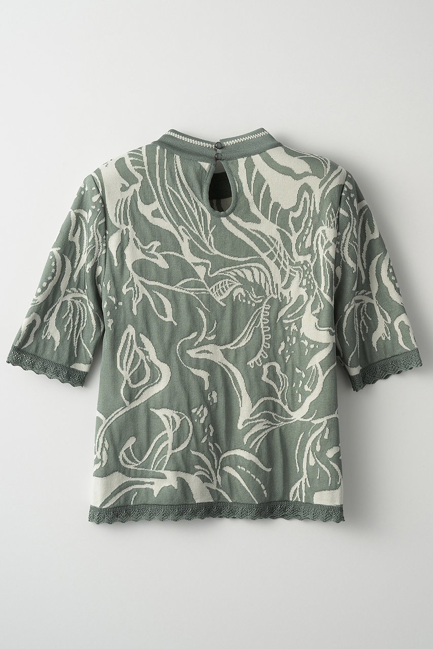 【ミューラル/MURRAL】のFlower vein ニット トップス 人気、トレンドファッション・服の通販 founy(ファニー) 　ファッション　Fashion　レディースファッション　Fashion for Women　トップス・カットソー　Cut & Sew Tops　ニット　Knit Tops & Sweaters　カジュアルプルオーバー・ニットトップス　Pullovers & Knit Tops / Casual Pullovers　エレガント 上品　Elegant　シンプル　Simple, Minimal　ジャカード／ジャガード　Jacquard, Woven Pattern　other-2|ID: prp329100004418863 ipo3291000000032933900