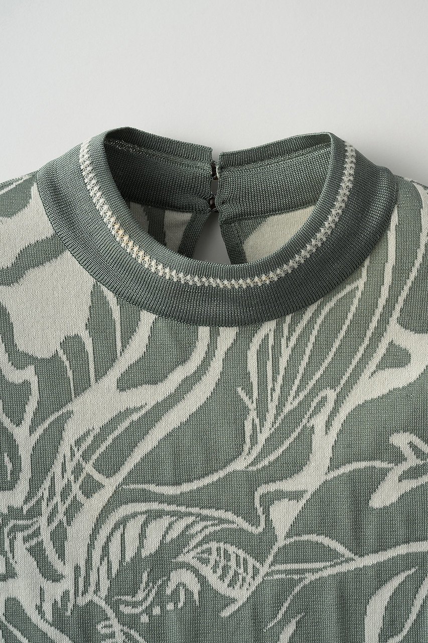 【ミューラル/MURRAL】のFlower vein ニット トップス 人気、トレンドファッション・服の通販 founy(ファニー) 　ファッション　Fashion　レディースファッション　Fashion for Women　トップス・カットソー　Cut & Sew Tops　ニット　Knit Tops & Sweaters　カジュアルプルオーバー・ニットトップス　Pullovers & Knit Tops / Casual Pullovers　エレガント 上品　Elegant　シンプル　Simple, Minimal　ジャカード／ジャガード　Jacquard, Woven Pattern　other-3|ID: prp329100004418863 ipo3291000000032933908