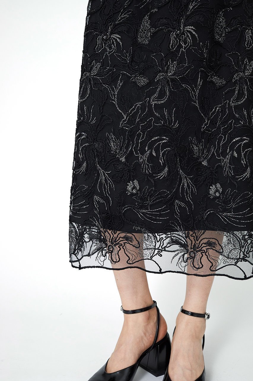 【ミューラル/MURRAL】のSeem flower lace スカート 人気、トレンドファッション・服の通販 founy(ファニー) 　ファッション　Fashion　レディースファッション　Fashion for Women　スカート　Skirts　ロングスカート　Long Skirts / Maxi & Midi Skirts　2025年　2025　2025春夏・S/S　Spring/Summer 2025 SS25　オケージョン　Occasion Wear　コレクション　Collection, Seasonal Line　ジャケット　Jacket, Outerwear　ストレート　Straight, Straight Cut　セットアップ　Set-Up, Coordinated Outfit　レース　Lace, Lace Fabric　ロング　Long, Long-Length　other-6|ID: prp329100004418868 ipo3291000000032851666