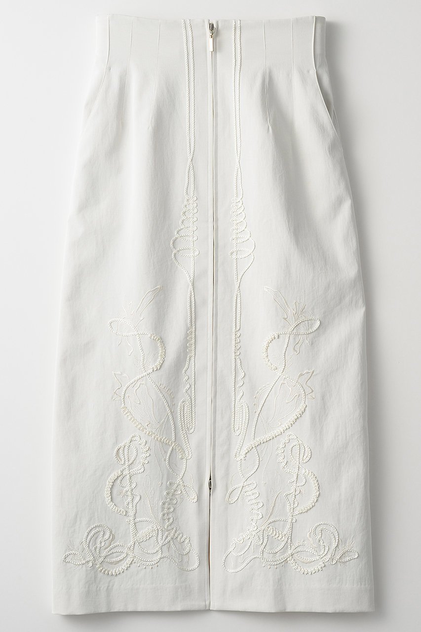 【ミューラル/MURRAL】のCucurbita embroidered スカート 人気、トレンドファッション・服の通販 founy(ファニー) 　ファッション　Fashion　レディースファッション　WOMEN　スカート　Skirt　ロングスカート　Long Skirt　エレガント 上品　Elegant　ストレッチ　Stretch　スリット　Slit　フォルム　Form　フロント　Front　リネン　Linen　ロング　Long　吸水　Water Absorption　NEW・新作・新着・新入荷　New Arrivals　 other-1|ID: prp329100004418869 ipo3291000000030850685