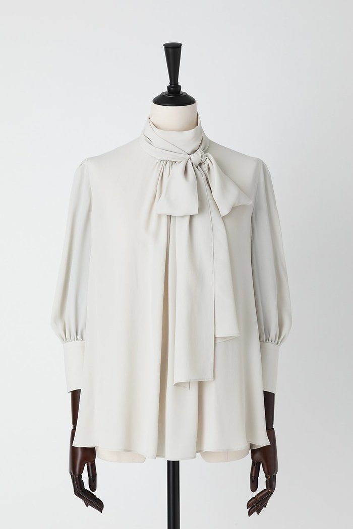 【オーヴィル/EAUVIRE】のボウタイブラウス インテリア・キッズ・メンズ・レディースファッション・服の通販 founy(ファニー) https://founy.com/ ファッション Fashion レディースファッション Fashion for Women トップス・カットソー Cut & Sew Tops シャツ・ブラウス・オフィスカジュアル Elegant Blouses & Button-Ups シルク Silk, 100% Silk ジャケット Jacket, Outerwear スリーブ Sleeve, Long Sleeve / Short Sleeve ロング Long, Long-Length |ID: prp329100004418873 ipo3291000000036387706