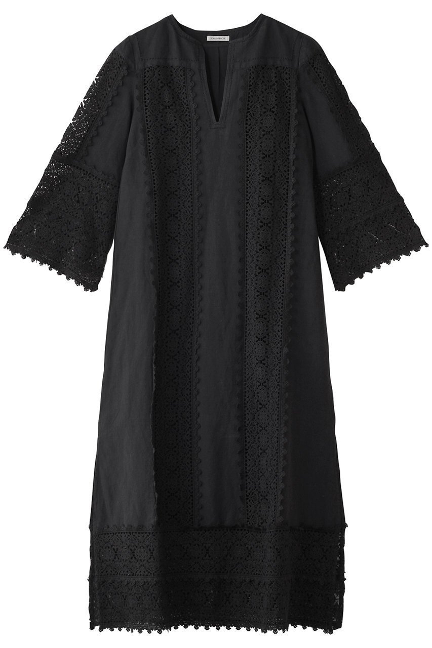 【バイ マレーネ ビルガー/BY MALENE BIRGER】のDELANE レースワンピース インテリア・キッズ・メンズ・レディースファッション・服の通販 founy(ファニー) 　ファッション　Fashion　レディースファッション　Fashion for Women　ワンピース　Dresses　チュニック　Tunic Tops & Dresses　キャミソール　Camisole, Spaghetti Strap Top　チュニック　Tunic, Long Top　ドレス　Dress, One-Piece　リゾート　Resort, Vacation Style　レース　Lace, Lace Fabric　夏　Summer　ブラック|ID: prp329100004418881 ipo3291000000032867100