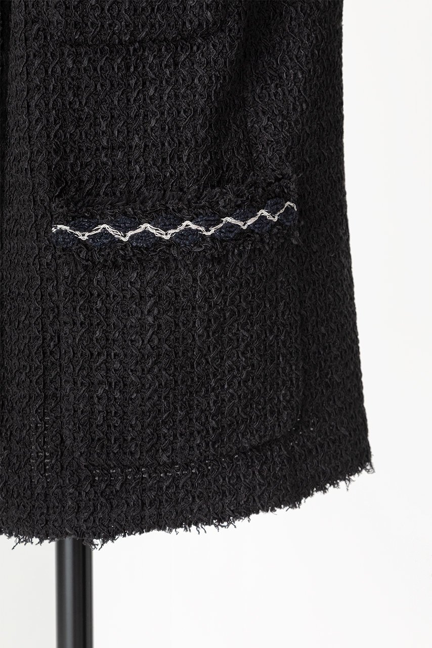 【オーヴィル/EAUVIRE】のノーカラージャケット 人気、トレンドファッション・服の通販 founy(ファニー) 　ファッション　Fashion　レディースファッション　WOMEN　アウター　Coat Outerwear　ジャケット　Jackets　ノーカラージャケット　No Collar Leather Jackets　おすすめ　Recommend　エレガント 上品　Elegant　ジャケット　Jacket　ツイード　Tweed　デニム　Denim　ブレード　Blade　ポケット　Pocket　リラックス　Relax　other-6|ID: prp329100004418894 ipo3291000000031329292