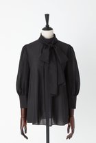 【オーヴィル/EAUVIRE】のボウタイブラウス 人気、トレンドファッション・服の通販 founy(ファニー) ファッション Fashion レディースファッション Fashion for Women トップス・カットソー Cut & Sew Tops シャツ・ブラウス・オフィスカジュアル Elegant Blouses & Button-Ups シルク Silk, 100% Silk ジャケット Jacket, Outerwear スリーブ Sleeve, Long Sleeve / Short Sleeve ロング Long, Long-Length thumbnail ブラック|ID: prp329100004418895 ipo3291000000032814468