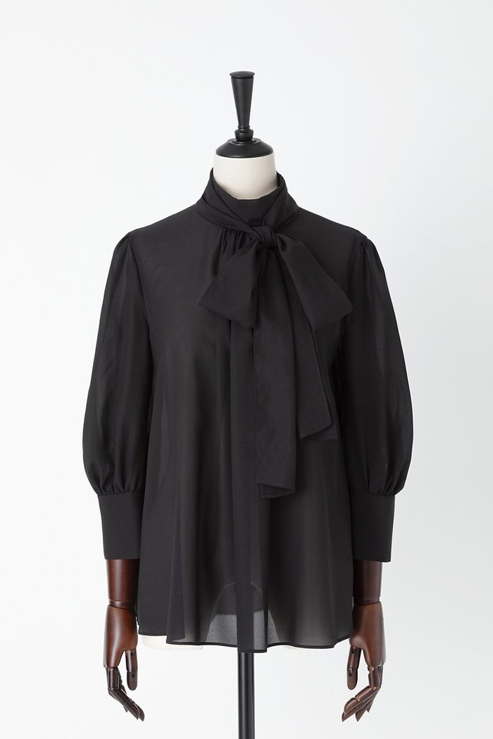 【オーヴィル/EAUVIRE】のボウタイブラウス インテリア・キッズ・メンズ・レディースファッション・服の通販 founy(ファニー) https://founy.com/ ファッション Fashion レディースファッション Fashion for Women トップス・カットソー Cut & Sew Tops シャツ・ブラウス・オフィスカジュアル Elegant Blouses & Button-Ups シルク Silk, 100% Silk ジャケット Jacket, Outerwear スリーブ Sleeve, Long Sleeve / Short Sleeve ロング Long, Long-Length |ID: prp329100004418895 ipo3291000000036083859