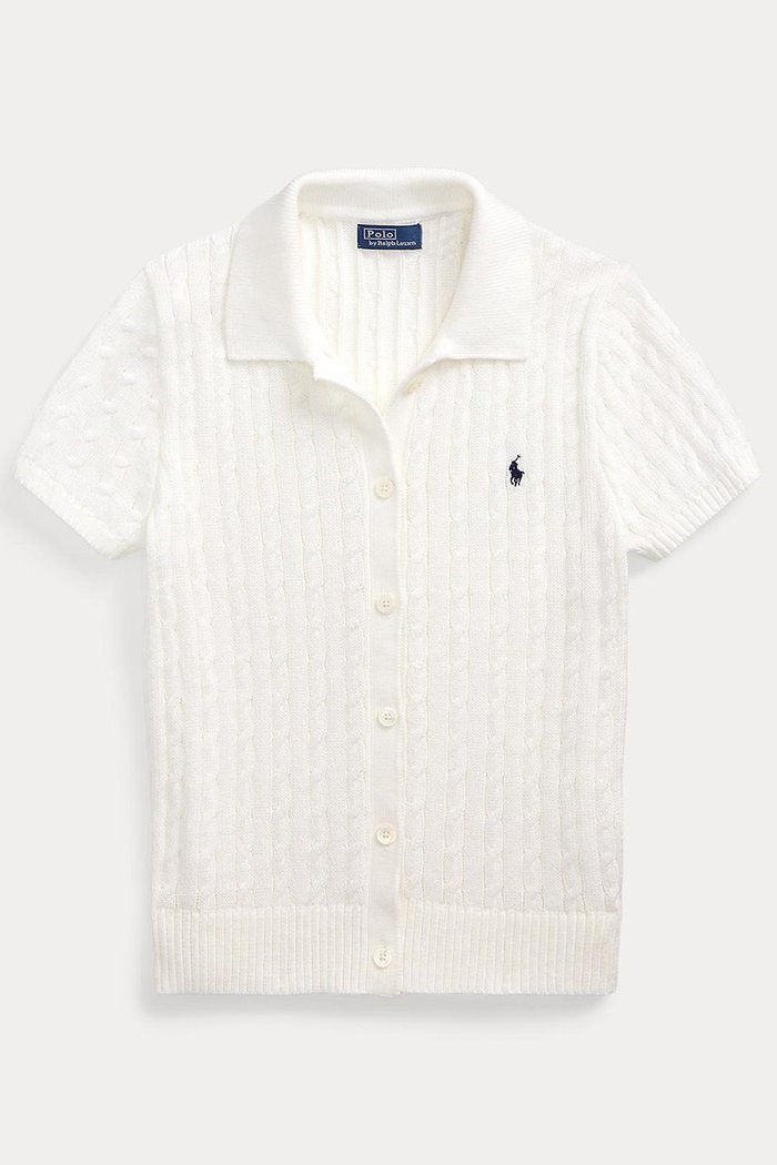 【ラルフローレン/RALPH LAUREN】の【POLO RALPH LAUREN】ケーブル コットン ショートスリーブ Polo カーディガン インテリア・キッズ・メンズ・レディースファッション・服の通販 founy(ファニー) https://founy.com/ ファッション Fashion レディースファッション WOMEN トップス・カットソー Tops/Tshirt ニット Knit Tops カーディガン Cardigans カーディガン Cardigan クラシック Classic ショート Short スリム Slim スリーブ Sleeve フィット Fit ポロシャツ Polo Shirt エレガント 上品 Elegant 半袖 Short Sleeve |ID: prp329100004418897 ipo3291000000030850762