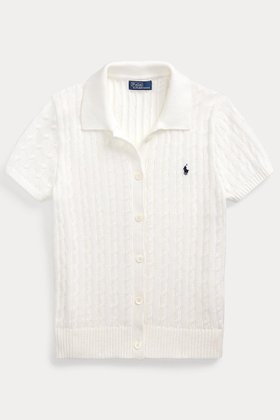 【ラルフローレン/RALPH LAUREN】の【POLO RALPH LAUREN】ケーブル コットン ショートスリーブ Polo カーディガン 人気、トレンドファッション・服の通販 founy(ファニー) ファッション Fashion レディースファッション WOMEN トップス・カットソー Tops/Tshirt ニット Knit Tops カーディガン Cardigans カーディガン Cardigan クラシック Classic ショート Short スリム Slim スリーブ Sleeve フィット Fit ポロシャツ Polo Shirt エレガント 上品 Elegant 半袖 Short Sleeve |ID:prp329100004418897