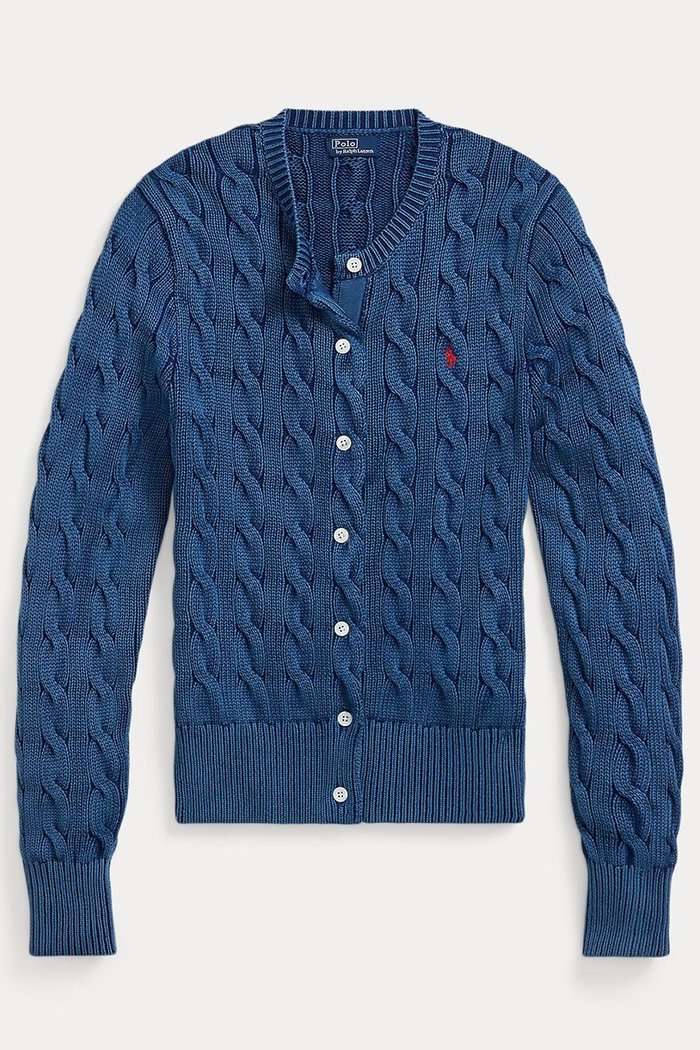 【ラルフローレン/RALPH LAUREN】の【POLO RALPH LAUREN】ケーブルニット コットン クルーネック カーディガン インテリア・キッズ・メンズ・レディースファッション・服の通販 founy(ファニー) https://founy.com/ ファッション Fashion レディースファッション WOMEN トップス・カットソー Tops/Tshirt ニット Knit Tops カーディガン Cardigans カフス Cuffs カーディガン Cardigan クラシック Classic スリム Slim フィット Fit リブニット Rib Knit エレガント 上品 Elegant 長袖 Long Sleeve |ID: prp329100004418898 ipo3291000000030850765
