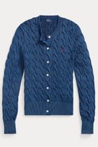 【ラルフローレン/RALPH LAUREN】の【POLO RALPH LAUREN】ケーブルニット コットン クルーネック カーディガン インディゴ|ID:prp329100004418898