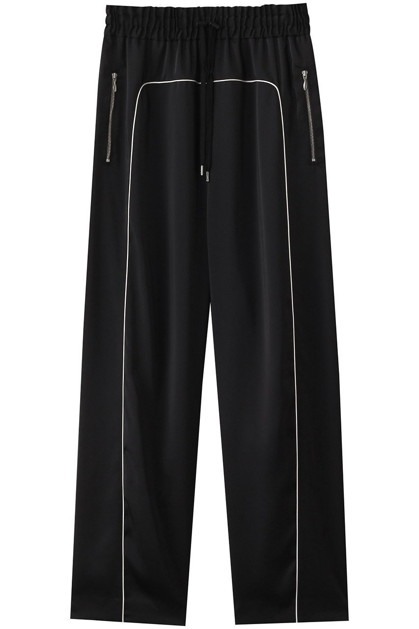 【プロタゴニスタ/PROTAGONISTA】のサテン イージーパンツ インテリア・キッズ・メンズ・レディースファッション・服の通販 founy(ファニー) 　ファッション　Fashion　レディースファッション　Fashion for Women　パンツ　Pants & Trousers　サテン　Satin, Glossy Fabric　スポーティ　Sporty, Casual Athletic　ドレープ　Drape, Draping Fabric　ワイド　Wide, Wide Fit　エレガント 上品　Elegant　ブラック|ID: prp329100004418907 ipo3291000000034957802