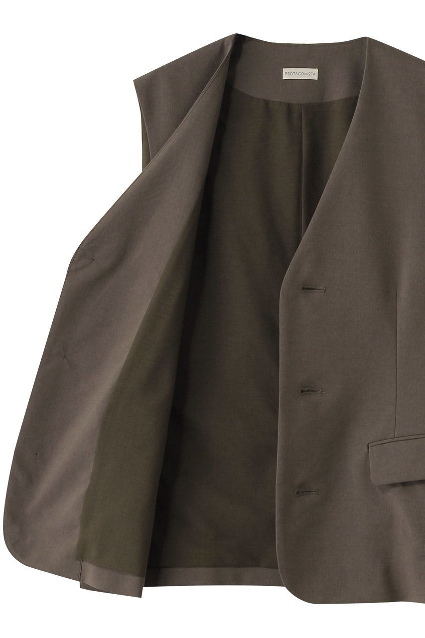 【プロタゴニスタ/PROTAGONISTA】のリネン混ベスト 人気、トレンドファッション・服の通販 founy(ファニー) 　ファッション　Fashion　レディースファッション　Fashion for Women　アウター　Coat / Outerwear Collection　レディースジャケット・軽アウター　Jackets　シンプル　Simple, Minimal　ジャケット　Jacket, Outerwear　ベスト　Vest, Waistcoat　マニッシュ　Mannish, Boyish　リネン　Linen, Linen Fabric　夏　Summer　other-6|ID: prp329100004418908 ipo3291000000034956426