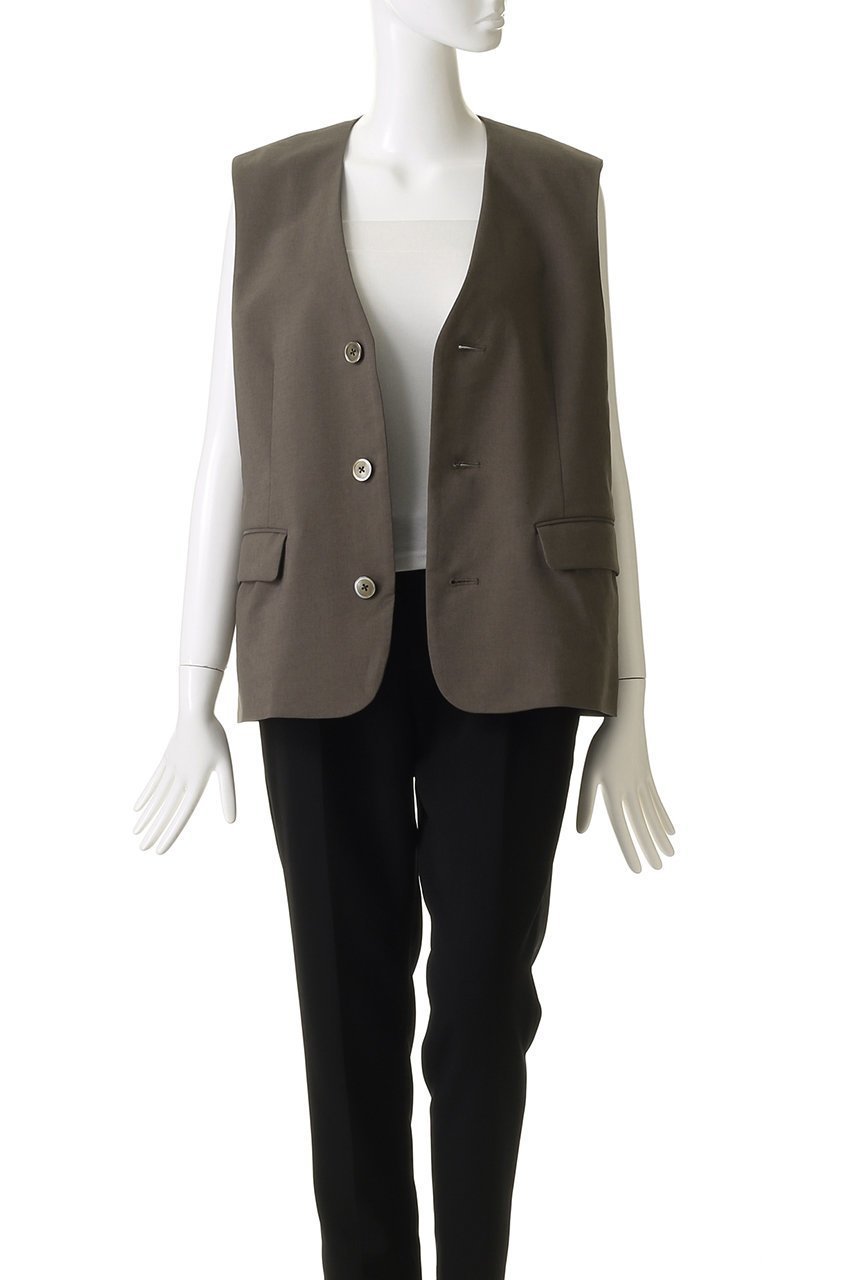 【プロタゴニスタ/PROTAGONISTA】のリネン混ベスト 人気、トレンドファッション・服の通販 founy(ファニー) 　ファッション　Fashion　レディースファッション　Fashion for Women　アウター　Coat / Outerwear Collection　レディースジャケット・軽アウター　Jackets　シンプル　Simple, Minimal　ジャケット　Jacket, Outerwear　ベスト　Vest, Waistcoat　マニッシュ　Mannish, Boyish　リネン　Linen, Linen Fabric　夏　Summer　other-7|ID: prp329100004418908 ipo3291000000034956427