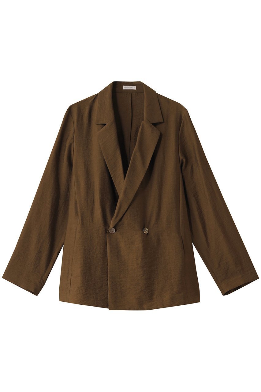 【プロタゴニスタ/PROTAGONISTA】のシルクブレンド ジャケット インテリア・キッズ・メンズ・レディースファッション・服の通販 founy(ファニー) 　ファッション　Fashion　レディースファッション　Fashion for Women　アウター　Coat / Outerwear Collection　レディースジャケット・軽アウター　Jackets　シルク　Silk, 100% Silk　ジャケット　Jacket, Outerwear　ラグジュアリー　Luxury, Elegant　カーキ|ID: prp329100004418909 ipo3291000000032960500