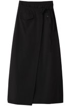 【マノフ/MANOF】のLINEN WRAP SKIRT/スカート BLACK|ID:prp329100004418910