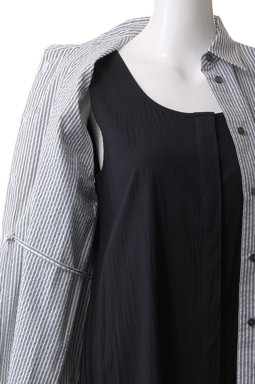 【マノフ/MANOF】のLAYER SHIRTS ONE PIECE/ワンピース 人気、トレンドファッション・服の通販 founy(ファニー) 　ファッション　Fashion　レディースファッション　Fashion for Women　ワンピース　Dresses　チュニック　Tunic Tops & Dresses　インナー　Innerwear　ギャザー　Gathered, Ruffled　チュニック　Tunic, Long Top　ドッキング　Docking, Mixed Material　ロング　Long, Long-Length　other-6|ID: prp329100004418911 ipo3291000000034954825