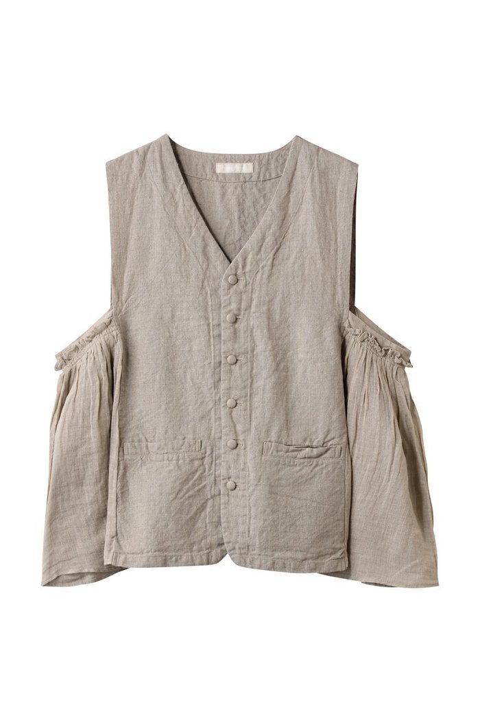 【ネストローブ/nest Robe】のブラックリネンサイドガーゼベスト インテリア・キッズ・メンズ・レディースファッション・服の通販 founy(ファニー) https://founy.com/ ファッション Fashion レディースファッション WOMEN アウター Coat Outerwear ジャケット Jackets ギャザー Gather クラシカル Classical ジャケット Jacket ネップ Nep Yarn フロント Front ベスト Vest ポケット Pocket リネン Linen |ID: prp329100004418916 ipo3291000000030850818
