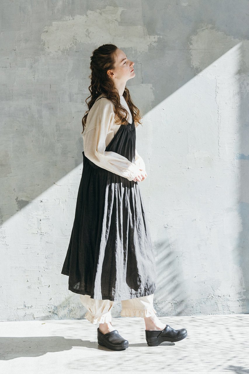 【ネストローブ/nest Robe】の水撚りリネンエプロンドレス 人気、トレンドファッション・服の通販 founy(ファニー) 　ファッション　Fashion　レディースファッション　Fashion for Women　ワンピース　Dresses　フォーマル・パーティードレス・結婚式用ドレス　Elegant & Casual Dresses　チュニック　Tunic Tops & Dresses　アンティーク　Antique-Inspired　ギャザー　Gathered, Ruffled　チュニック　Tunic, Long Top　ドレス　Dress, One-Piece　リネン　Linen, Linen Fabric　リラックス　Relax, Relaxed Fit　切替　Switching, Contrast Panel　other-7|ID: prp329100004418917 ipo3291000000034954842