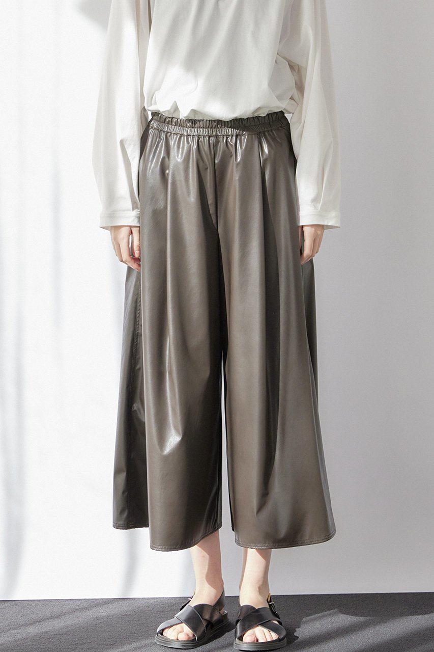 【フローレント/FLORENT】のレザーライク パンツ 人気、トレンドファッション・服の通販 founy(ファニー) 　ファッション　Fashion　レディースファッション　WOMEN　パンツ　Pants　ガウチョパンツ　Gaucho Pants　コーティング　Coating　シンプル　Simple　ジャージ　Jersey　ストレッチ　Stretch　リアル　Real　エレガント 上品　Elegant　other-8|ID: prp329100004418923 ipo3291000000031329353