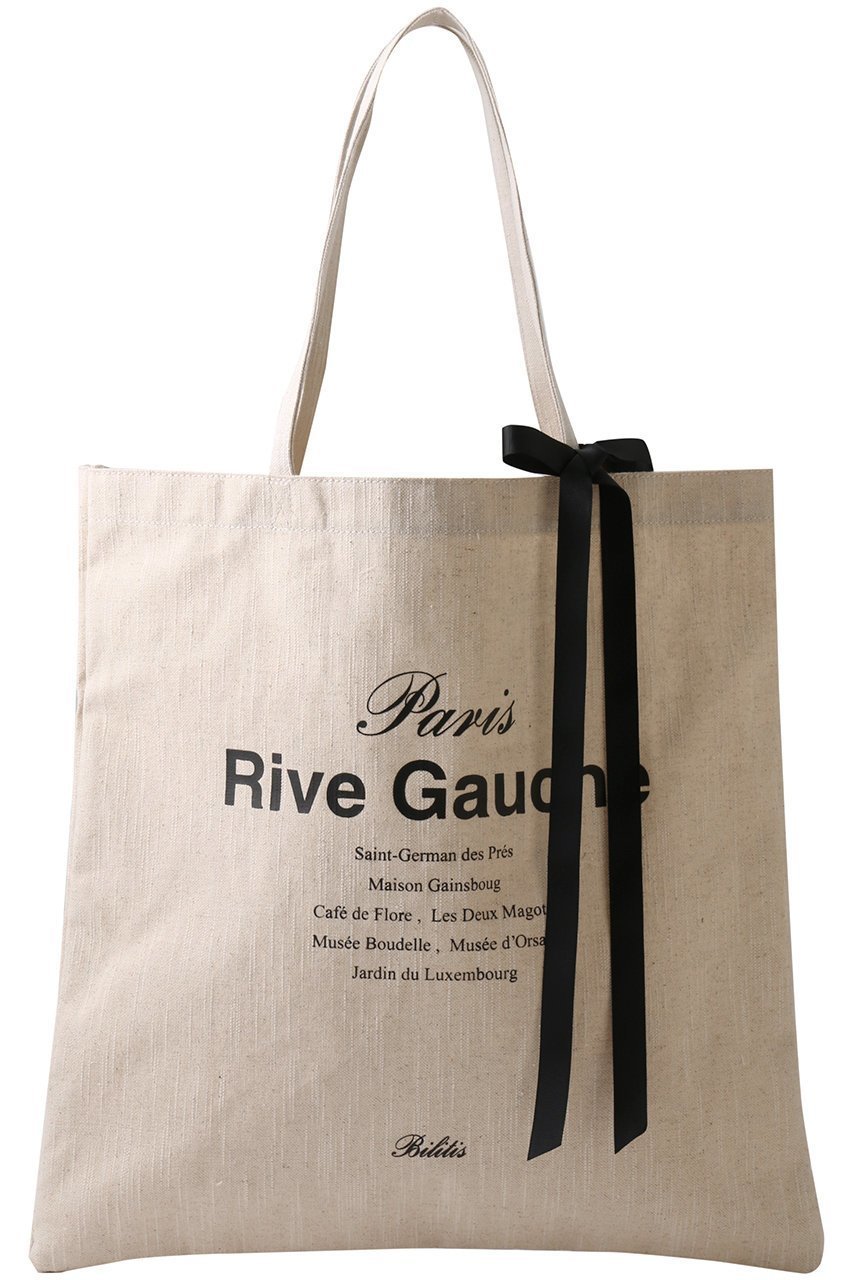 【ビリティス ディセッタン/Bilitis dix-sept ans】のRive Gauche トートバッグ インテリア・キッズ・メンズ・レディースファッション・服の通販 founy(ファニー) 　ファッション　Fashion　レディースファッション　Fashion for Women　バッグ　Bags　シンプル　Simple, Minimal　トラベル　Travel, Travel Gear　フロント　Front, Front Design　ポケット　Pocket, Pocket Detail　リボン　Ribbon, Bow　エレガント 上品　Elegant　アイボリー|ID: prp329100004418924 ipo3291000000032778090