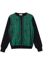 【アンティパスト/ANTIPAST】のソックニットカーディガン 人気、トレンドファッション・服の通販 founy(ファニー) ファッション Fashion レディースファッション Fashion for Women トップス・カットソー Cut & Sew Tops ニット Knit Tops & Sweaters カーディガン・羽織り Layered Style Cardigans カーディガン Cardigan, Knitwear スリーブ Sleeve, Long Sleeve / Short Sleeve フラワー Flower, Floral ベーシック Basic, Essential ロング Long, Long-Length 春 Spring thumbnail グリーン×ネイビー|ID: prp329100004418926 ipo3291000000032943031