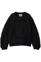 【ミュベール/MUVEIL】のラッセルレース裏毛トップス ブラック|ID: prp329100004418928 ipo3291000000032870166