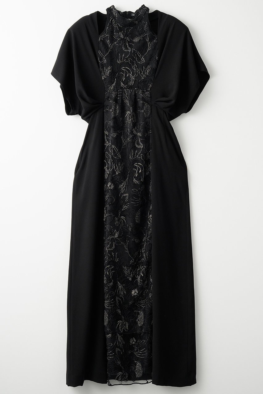 【ミューラル/MURRAL】のSeem flower laceドレス インテリア・キッズ・メンズ・レディースファッション・服の通販 founy(ファニー) 　ファッション　Fashion　レディースファッション　Fashion for Women　ワンピース　Dresses　フォーマル・パーティードレス・結婚式用ドレス　Elegant & Casual Dresses　チュニック　Tunic Tops & Dresses　2025年　2025　2025春夏・S/S　Spring/Summer 2025 SS25　コレクション　Collection, Seasonal Line　ショルダー　Shoulder, Shoulder Strap　チュニック　Tunic, Long Top　ドレス　Dress, One-Piece　レース　Lace, Lace Fabric　ロング　Long, Long-Length　手描き　Hand-Drawn, Illustrated　ブラック|ID: prp329100004418934 ipo3291000000032874003